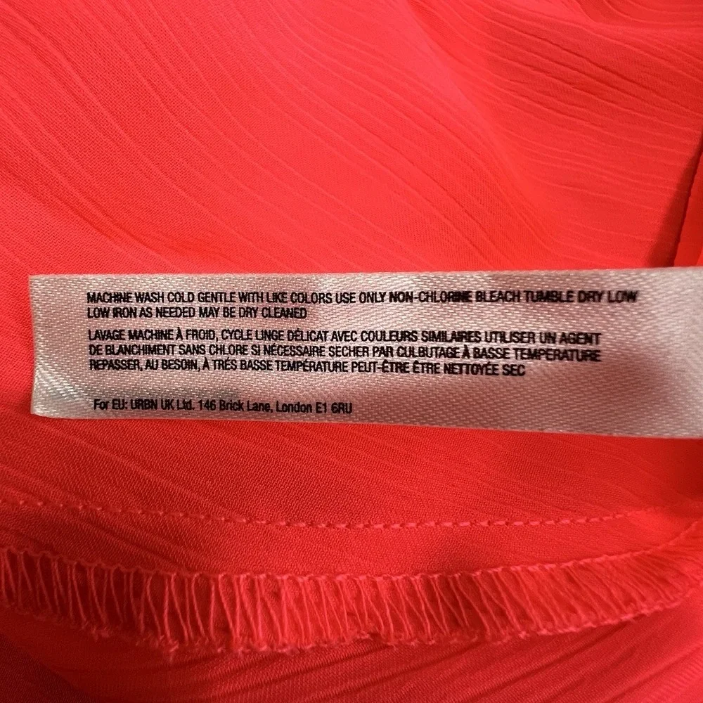 NEW! Intimately Free People Hang On Halter Neon Pink Slip‎ Dress Large Sexy $50